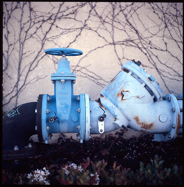 Blue Pipe Valve &copy; Dennis Mojado