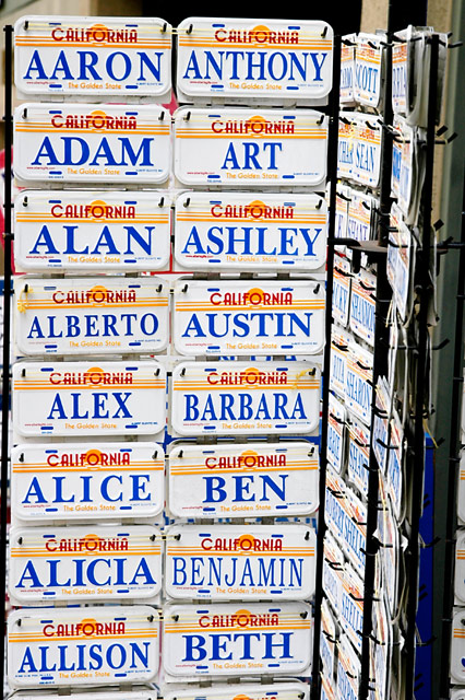 California Name Plates &copy; Dennis Mojado